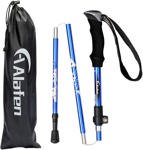 Aluminum Collapsible Ultralight Travel Trekking Hiking Pole for Men and Women - Image 2