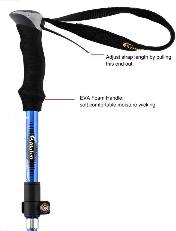 Aluminum Collapsible Ultralight Travel Trekking Hiking Pole for Men and Women - Image 4