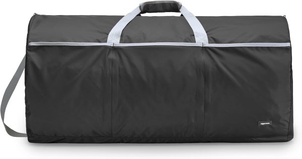 Large Duffel Bag (100L) for Travel, Travel Bag, with Multiple Zippered Pockets, Lightweight yet Durable Nylon Material, 50-Pound Weight Capacity, Black, 32.5"L x 17"W x 11.5"H