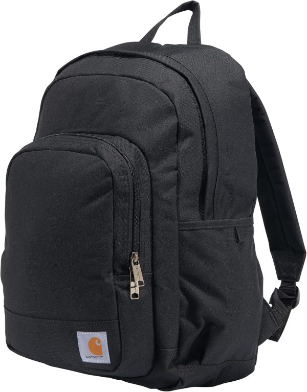 Carhartt 25L Classic Backpack, Durable Water-Resistant Pack W/ 15" Laptop Sleeve and Multiple Organizational Compartments, Black, PFAS Free