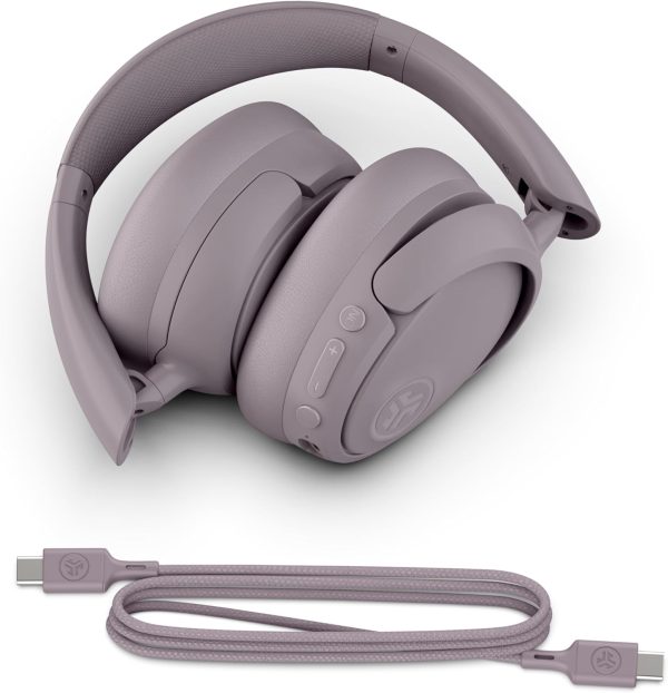 JLab JBuds Lux ANC Wireless Headphones, Mauve, Hybrid Active Noise Cancelling, Customizable Sound, Spatial Audio Compatible, Premium Over-Ear Bluetooth Headset - Image 8