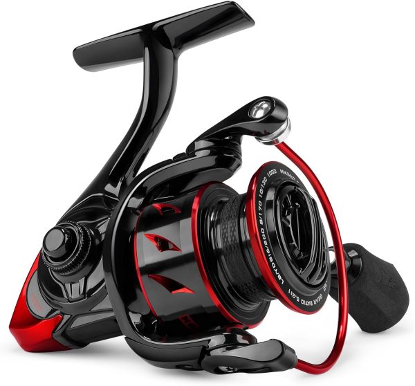 KastKing Sharky III Fishing Reel - New Spinning Reel - Carbon Fiber 39.5 LBs Max Drag - 10+1 Stainless BB for Saltwater or Freshwater - Oversize Shaft - Super Value!