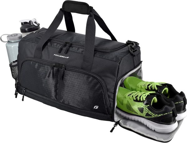 Ultimate Gym Bag 2.0: The Durable Crowdsource Designed Duffel Bag with 10 Optimal Compartments Including Water Resistant Pouch