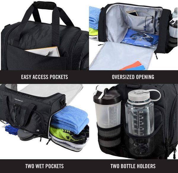 Ultimate Gym Bag 2.0: The Durable Crowdsource Designed Duffel Bag with 10 Optimal Compartments Including Water Resistant Pouch - Image 2