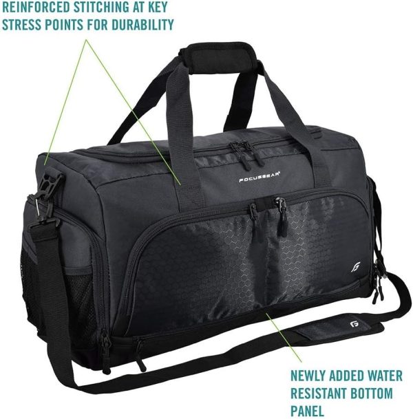 Ultimate Gym Bag 2.0: The Durable Crowdsource Designed Duffel Bag with 10 Optimal Compartments Including Water Resistant Pouch - Image 5