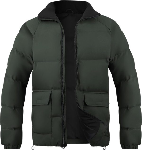 WEEN CHARM Men's Winter Puffer Bubble Coat Water-Resistant Insulated Jacket