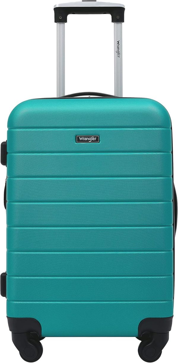 Wrangler Smart Luggage Cup Holder and USB Port, Teal, 2 Piece Set - Image 3